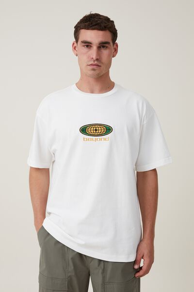 Camiseta - Box Fit Graphic T-Shirt, VINTAGE WHITE/BEYOND