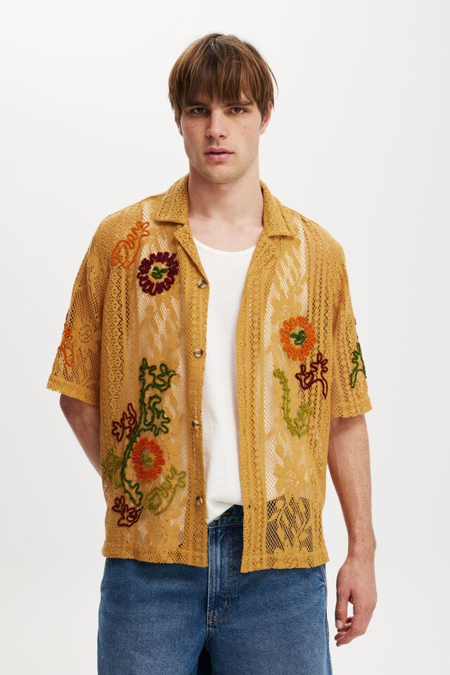 Freemont Short Sleeve Shirt, SUNSHINE GARDEN