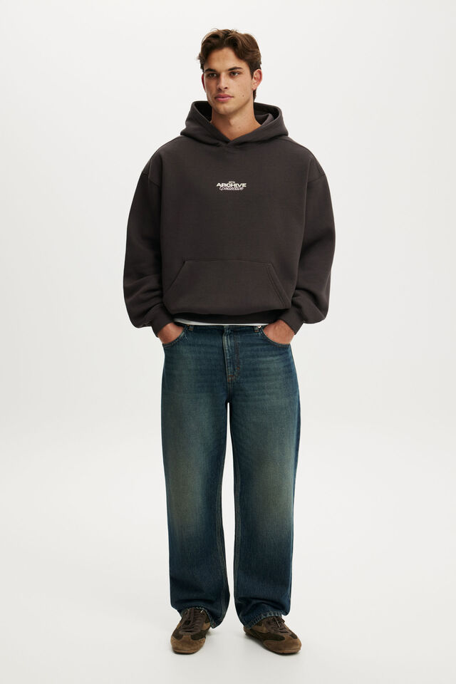 Box Fit Graphic Hoodie, BITTER BROWN / ARCHIVE COLLECTIVE