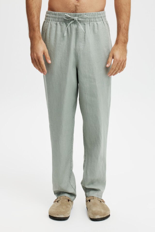 Linen Trouser, WASHED MILITARY