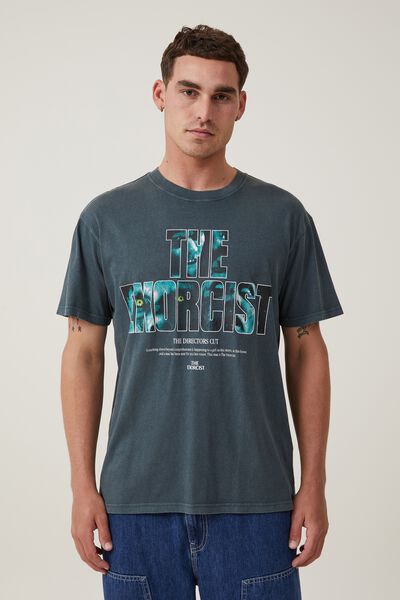 Premium Loose Fit Movie And Tv T-Shirt, LCN WB DEEP SEA TEAL/THE EXORCIST
