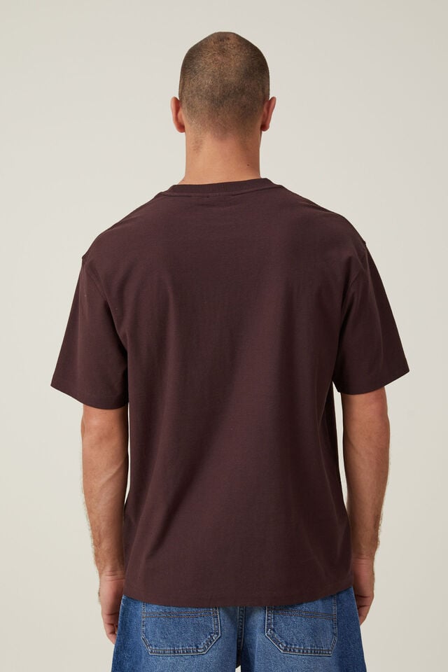 Camiseta - Nirvana Loose Fit T-Shirt, LCN MT DARK OAK/NIRVANA - SMILEY EMBROIDERY