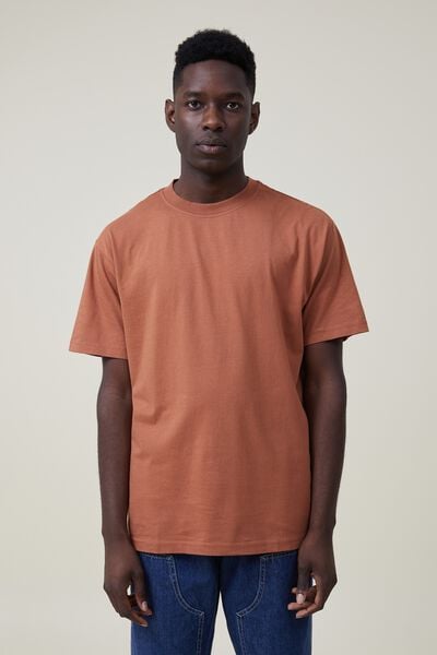 Camiseta - Organic Loose Fit T-Shirt, TERRACOTTA