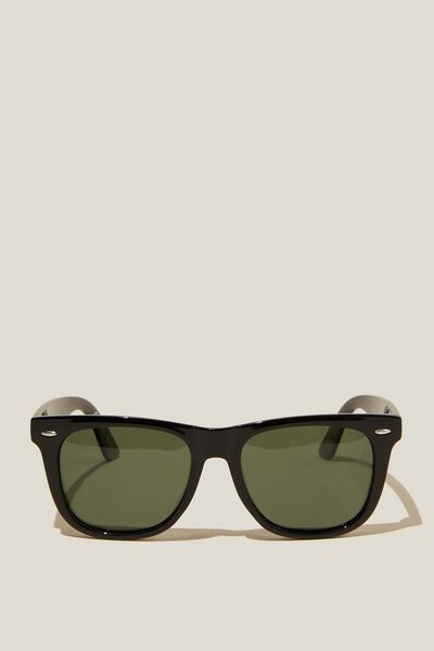 Óculos de Sol - Beckley Polarized Sunglasses, GLOSS BLACK/GREEN
