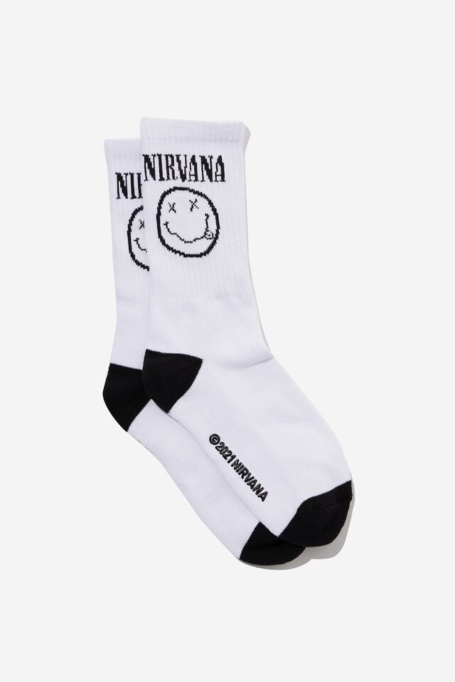 Meias - Nirvana Socks, LCN MT WHITE/NIRVANA SMILE