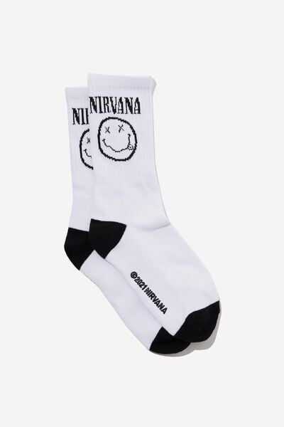 Special Edition Active Sock, LCN MT WHITE/NIRVANA SMILE