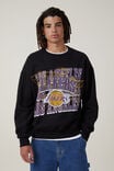 Nba Oversized Sweater, LCN NBA BLACK / LAKERS - LOGO BLASTER - alternate image 1