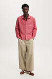 Bedford Long Sleeve Shirt, RED STRIPE - example image 2