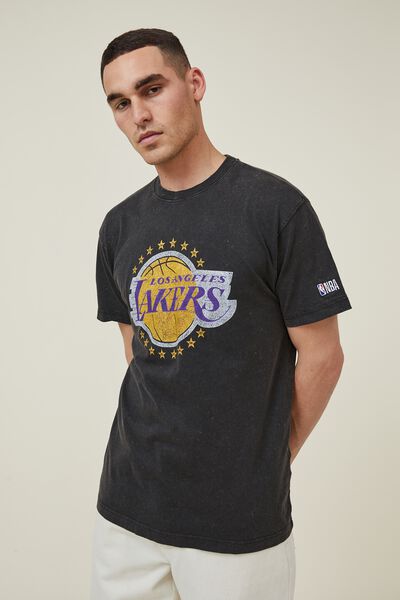 Nba T-Shirt, LCN NBA WASHED BLACK/LAKERS CHAMPIONSHIPS