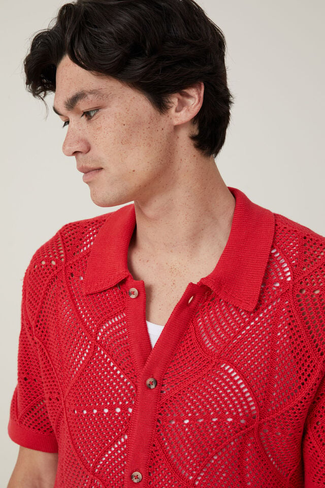 Pablo Short Sleeve Shirt, RED
