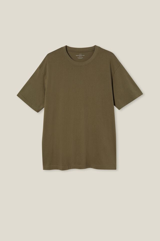 Camiseta - Organic Loose Fit T-Shirt, MILITARY