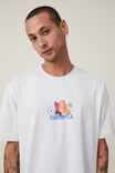 Dabsmyla Loose Fit T-Shirt, LCN DAB WHITE MARLE / BUTTERFLY - alternate image 4