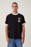 Camiseta - Pit Stop Loose Fit T-Shirt, BLACK / MINI LOGO - vista alternativa 1