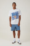 New York Knicks Nba Loose Fit T-Shirt, LCN NBA WHITE MARLE/KNICKS-VINTAGE COU - alternate image 2
