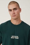 Premium Loose Fit Art T-Shirt, PINE NEEDLE GREEN/UPSTATE NEW YORK SCRIPT - alternate image 4