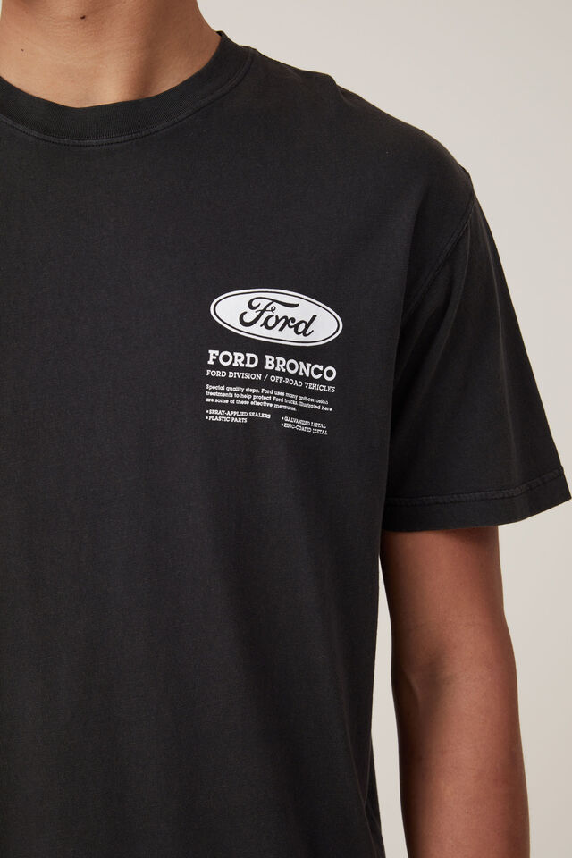 Ford Loose Fit T-Shirt, LCN FOR WASHED BLACK/BRONCO