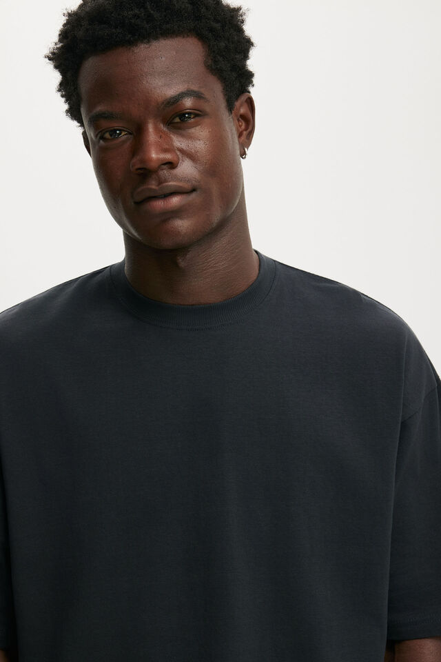 Cropped Fit T-Shirt, WASHED BLACK