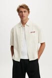 Ventura Short Sleeve Shirt, ECRU STRIPE EMB - example image 1