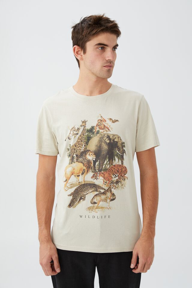 Tbar Souvenir T-Shirt, IVORY/WILDLIFE