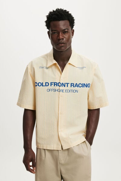 Ventura Short Sleeve Shirt, BUTTER STRIPE