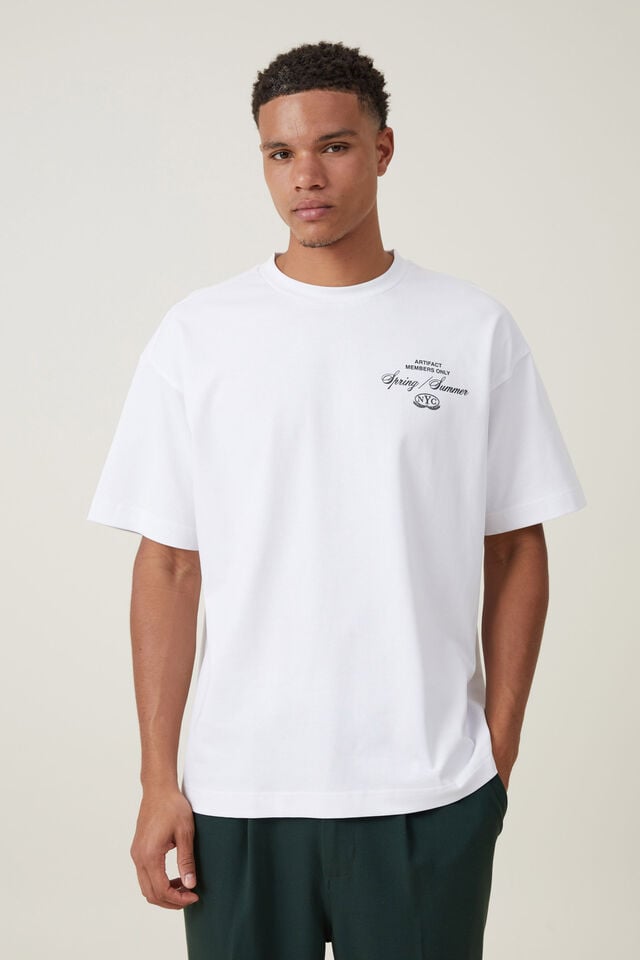 Camiseta - Heavy Weight Text T-Shirt, WHITE/ARTIFACT NYC