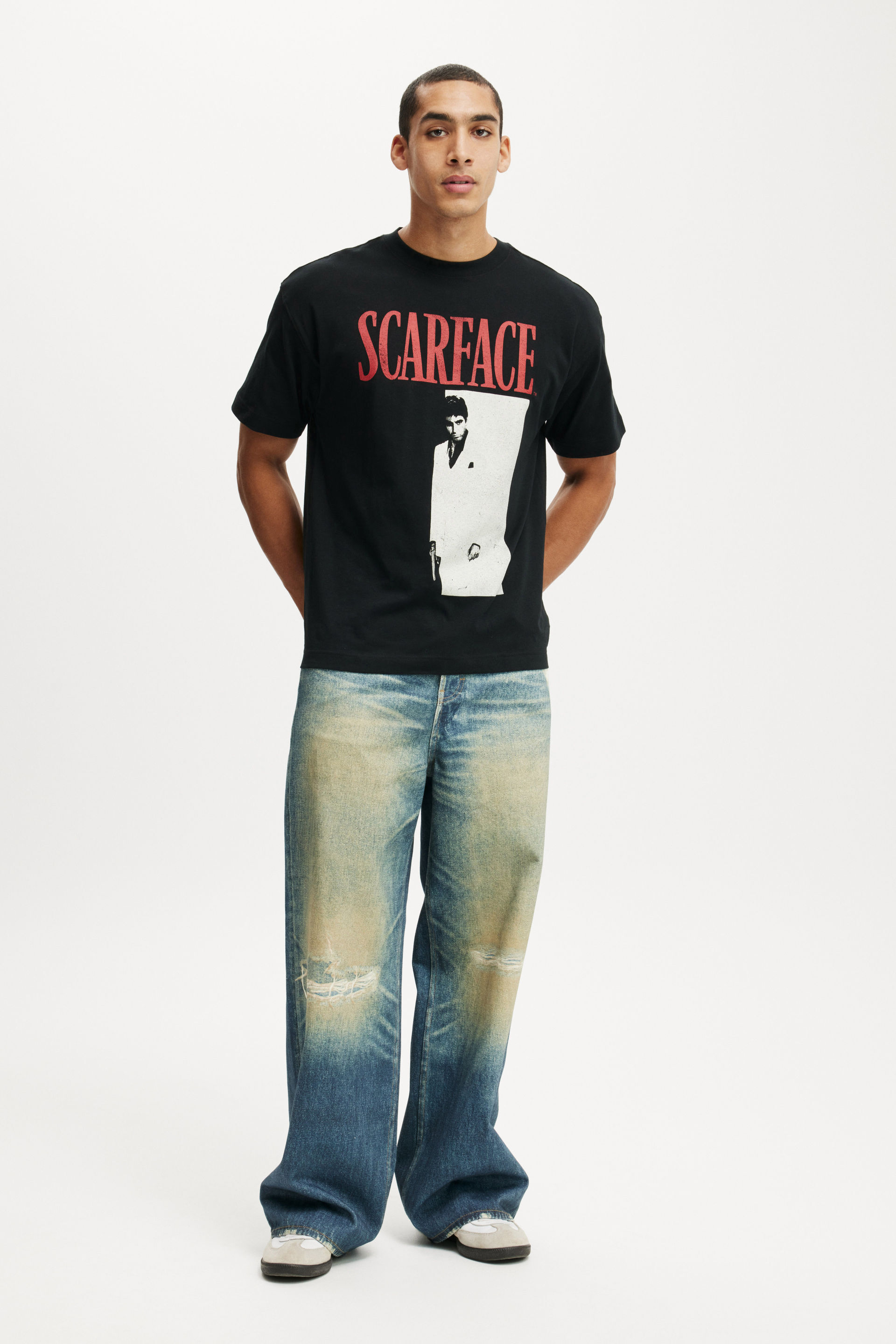 Unisex Black Scarface Movie Box Fit T-Shirt | Cotton On United States