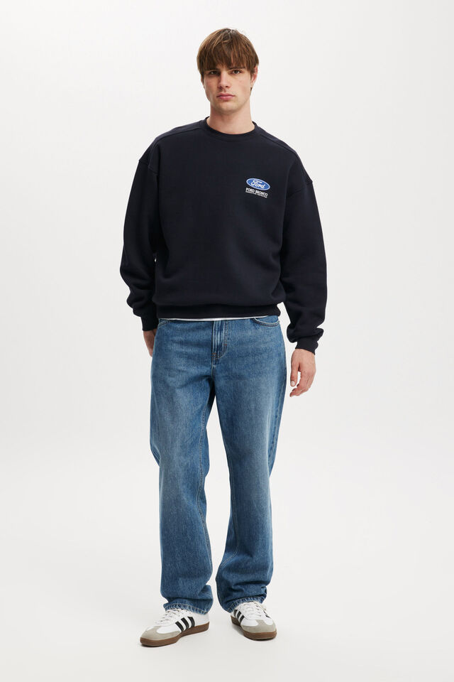 Box Fit Ford Crew Sweater, LCN FOR INK NAVY / FORD BRONCO