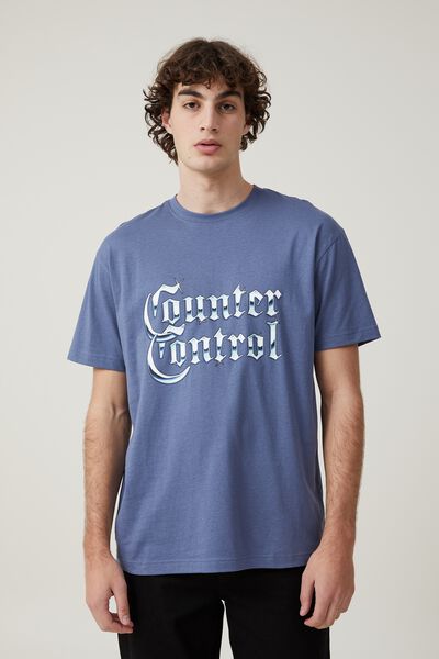 Loose Fit Art T-Shirt, BLUE SLATE/COUNTER CONTROL