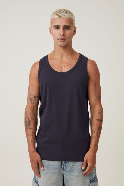 Loose Fit Rib Tank, INK NAVY