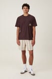 Premium Loose Fit Art T-Shirt, DARK OAK / SHIFTY BOYS SHIELD - alternate image 2