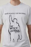 Premium Loose Fit Music T-Shirt, LCN WMG IVORY/RATM - BATTLE OF LOS ANGELES - alternate image 4