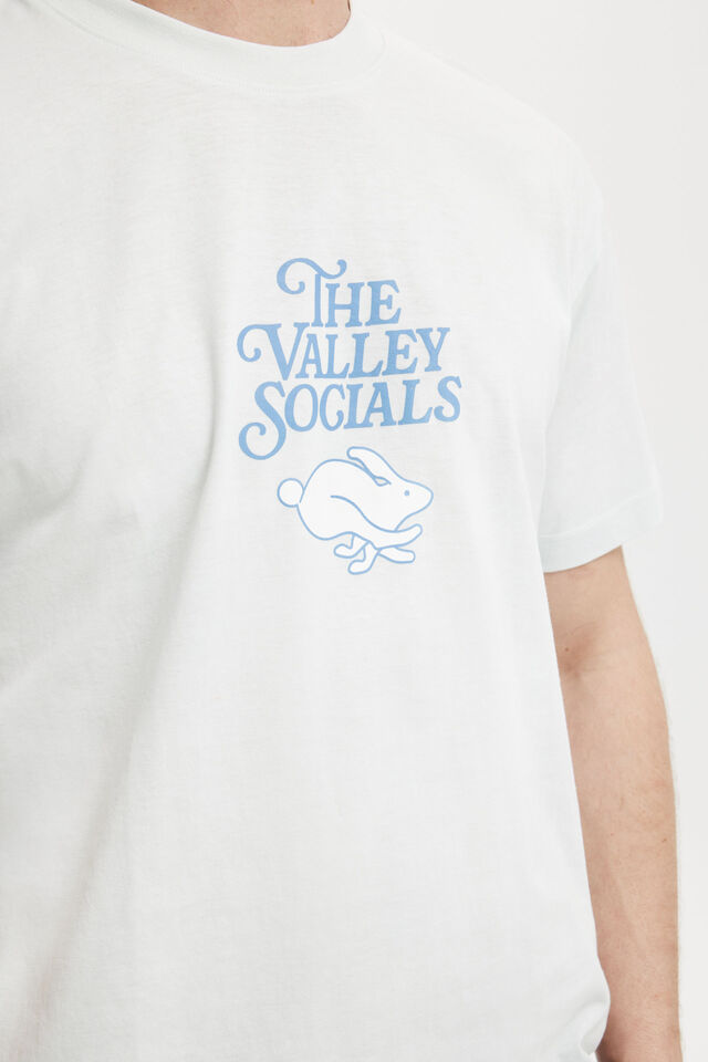 Loose Fit Art T-Shirt, BABY BLUE/VALLEY SOCIALS