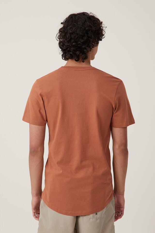 Organic Longline T-Shirt, TERRACOTTA