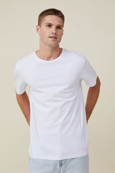 Camiseta - Organic Crew T-Shirt, WHITE