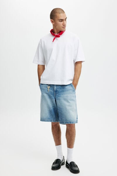 Baggy Denim Short, CANNONBALL BLUE