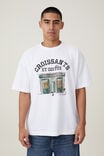 Box Fit Graphic T-Shirt, WHITE/BOULANGERIE - alternate image 1