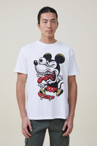 Mickey Loose Fit T-Shirt, LCN DIS WHITE/JIMBO PHILLIPS