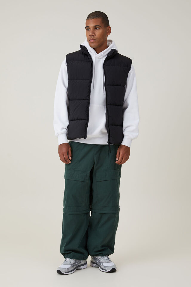 Recycled Puffer Vest, BLACK