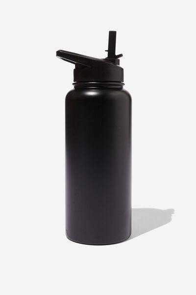 Metal Drink Bottle, BLACK