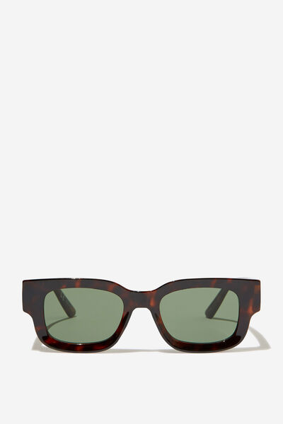 The Relax Sunglasses, DARK TORT/GREEN