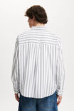 Oversized Long Sleeve Shirt, WHITE STRIPE - alternate image 3