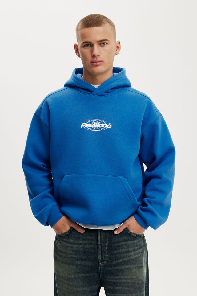 Box Fit Graphic Hoodie, CAROLINA BLUE / PAVILIONE