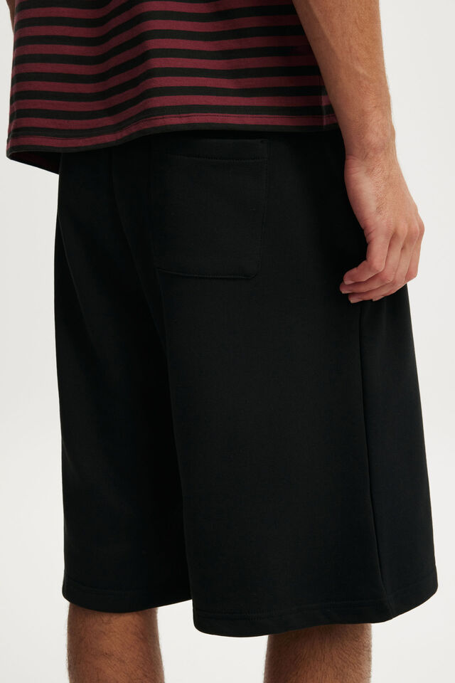 Super Baggy Fleece Short, BLACK