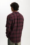 Boston Long Sleeve Shirt, PLUM WAFFLE CHECK - alternate image 3