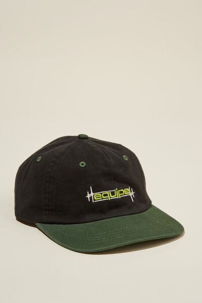 5 Panel Graphic Hat, BLACK / IRISH GREEN / EQUIPE