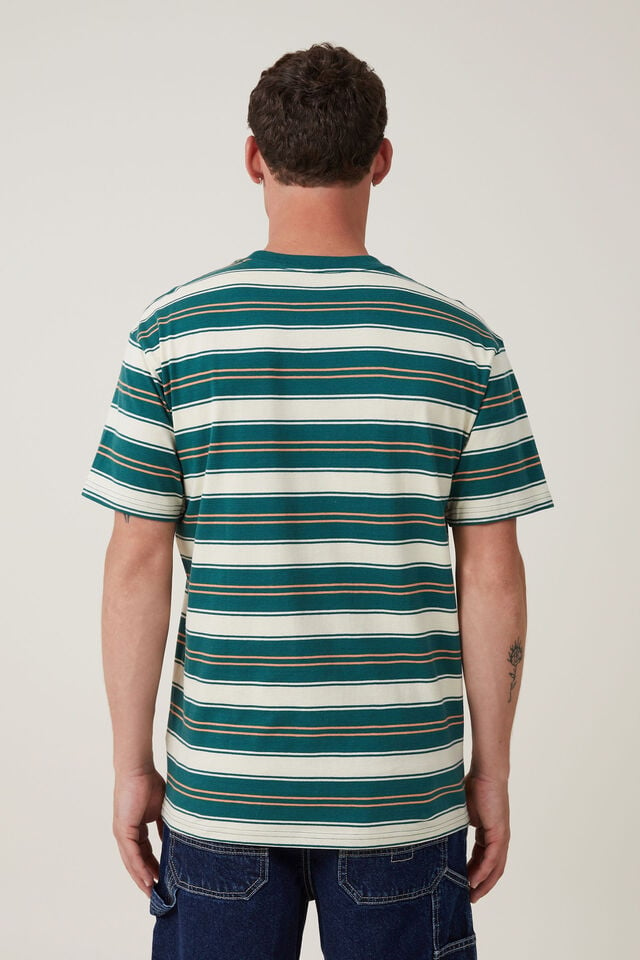 Loose Fit Stripe T-Shirt, GREEN EVERYDAY STRIPE