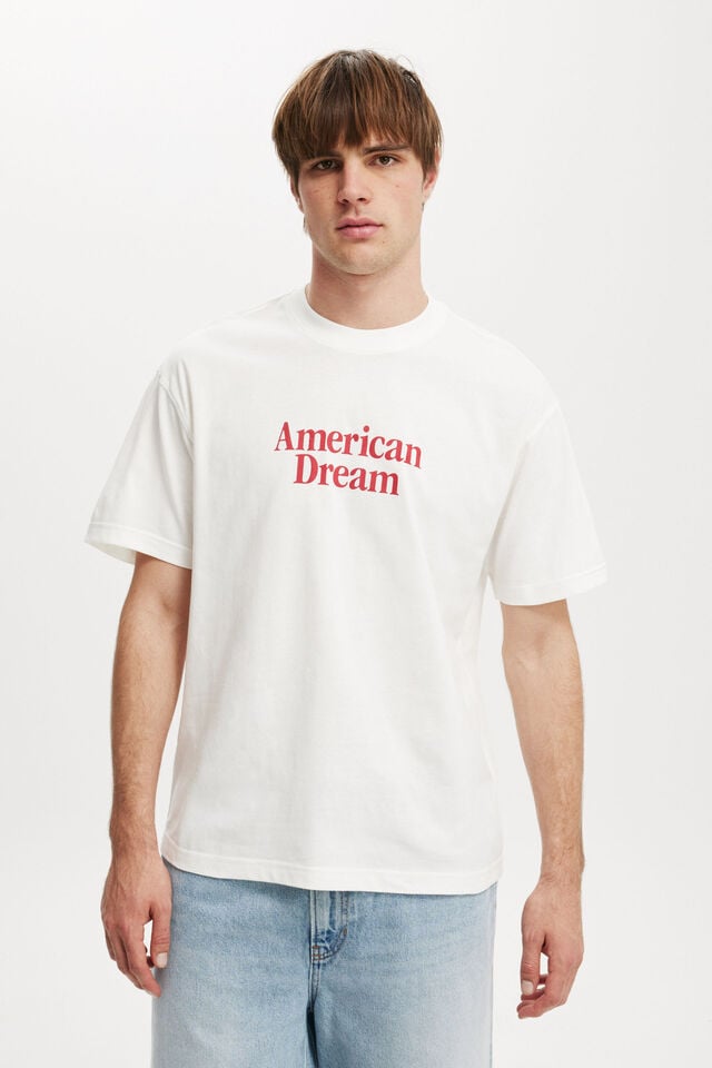 Loose Fit Art T-Shirt, VINTAGE WHITE/AMERICAN DREAM