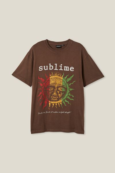Camiseta - SPECIAL EDITION T-SHIRT, LCN MT WASHED CHOCOLATE/SUBLIME - RASTA