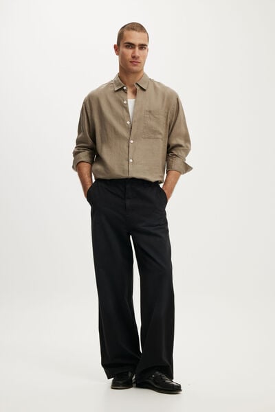 Relaxed Chino Pant, WASHED BLACK
