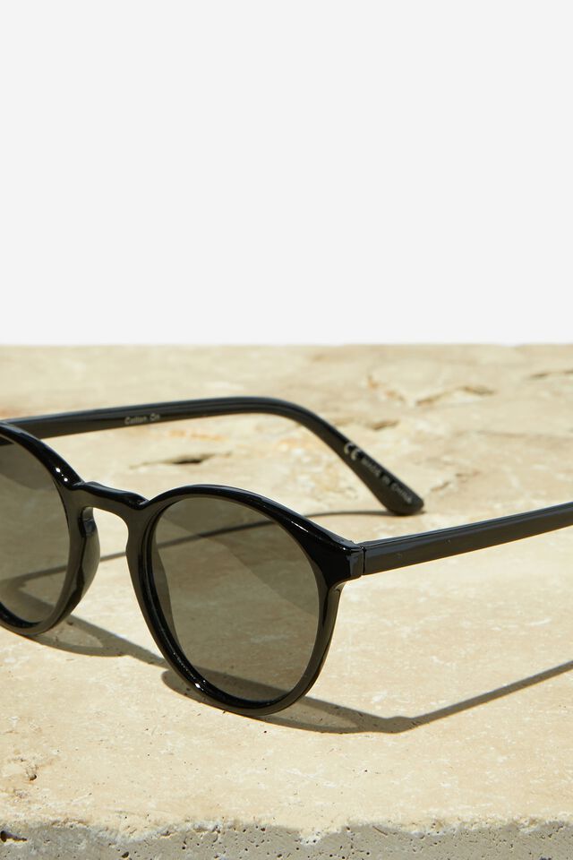 Lorne Polarized Sunglasses, BLACK GLOSS/SMOKE